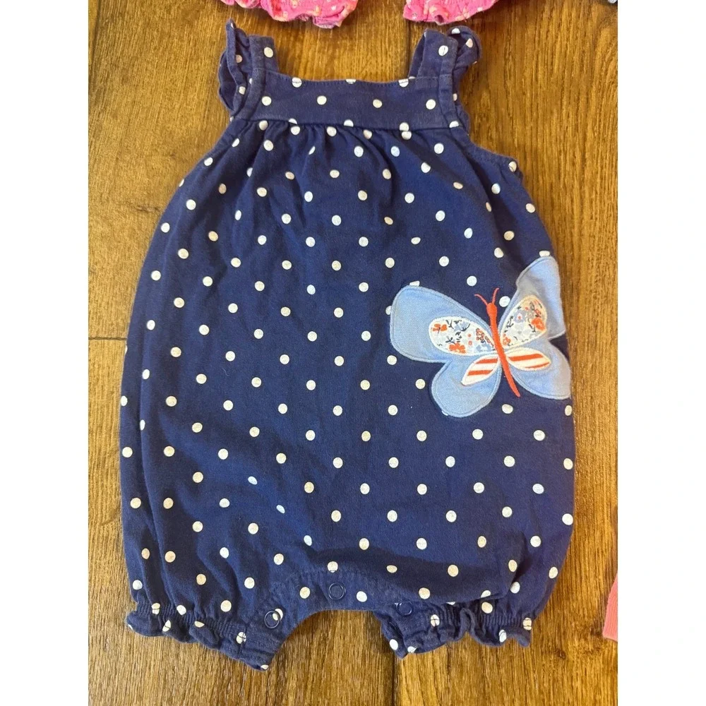 Carters Baby Girl Clothes Lot 3‎ Months Rompers Outfits Summer Shorts One Pieces